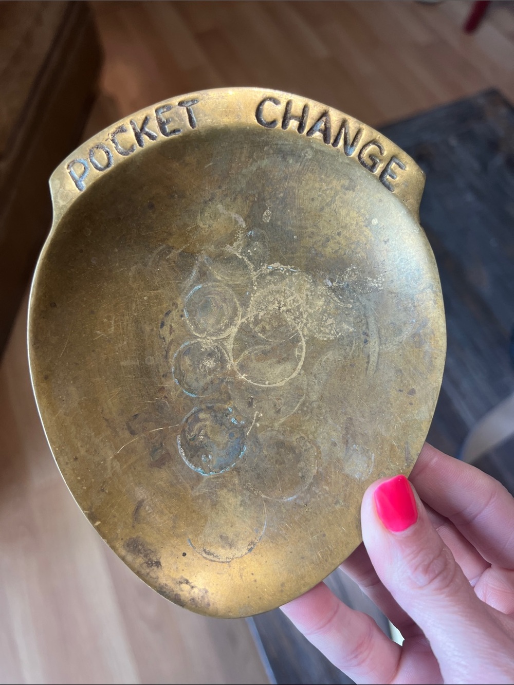Brass Pocket Change Dish - Vintage Style